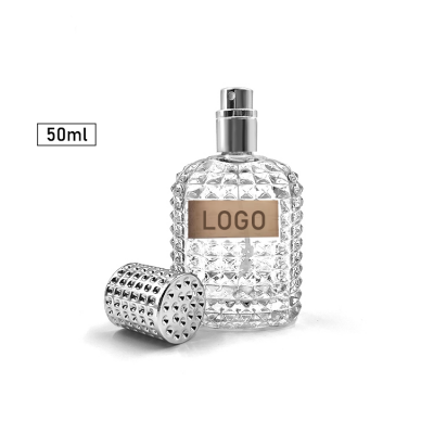 Empty Atomizer Bottle 50ml Refillable Clear Glass Luxury Spray Perfume Bottle