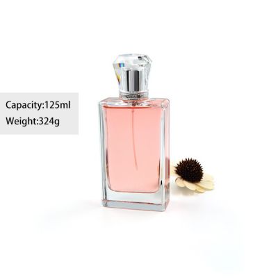 Perfume bottle 125ml rectangle perfume glass bottle manufacturers 