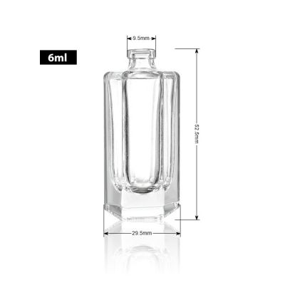 Wholesale hexagon 6ml pocket glass perfume sample bottles 