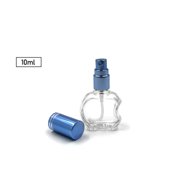 Apple shape 10ml transparent glass perfume spray bottles 
