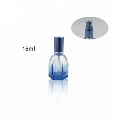 Colorful 15ml hexagon shape perfume empty glass bottles 