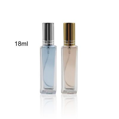 Empty 18ml Refillable Perfume Glass Bottle with Atomizer Silver Lid 