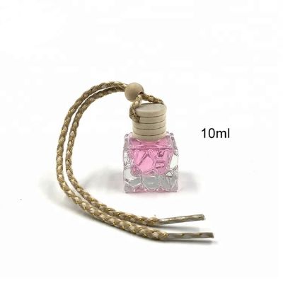 Empty square 10ml hanging car perfume bottle air fresheners bottle