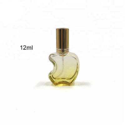 Fancy Gold Color 12ml Apple Shape Glass Perfume Bottle For Sale 