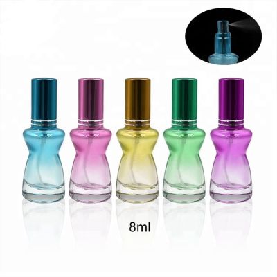 Wholesale 8ml cheap empty glass perfume bottle with alumite cap 