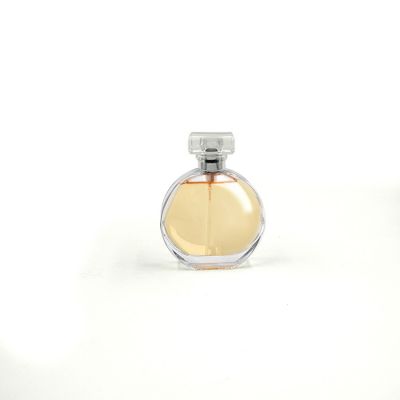 Elegant Modern design 50ml Round Parfum Glass Bottle 