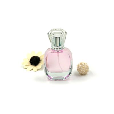Manufacturer 50ml luxury crystal perfume bottle glass with perfume bottle cap