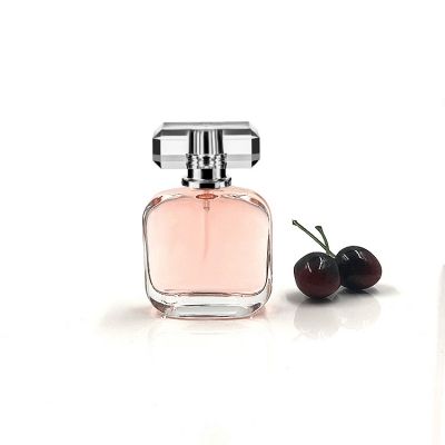 Wholesales 30ml clear square perfume glass bottle 