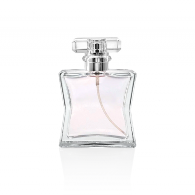 Empty 50ml Fancy Elegant Waisted Shape Crystal Bottle Perfume With Ps Acrylic Cap 