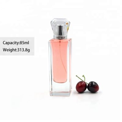  Fancy 85ml square custom made glass perfume bottles empty 