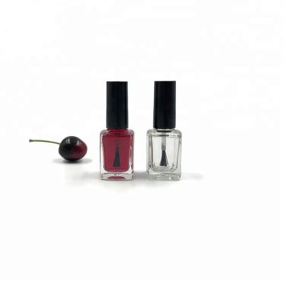  12ml empty nail polish glass bottle with black cap 