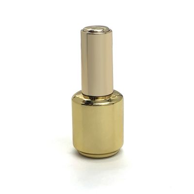 15ml empty nail polish bottle with brush and gold cap 