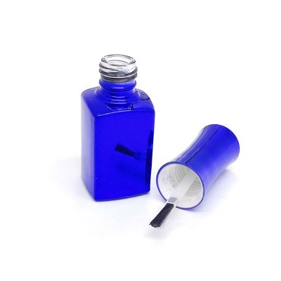 Color coated 10ml empty cosmetic packing remover pump dispenser gel nail polish bottle with brush cap 