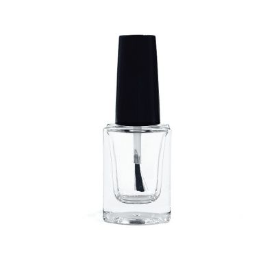 Empty clear square glass bottle 12 ml for nail polish 