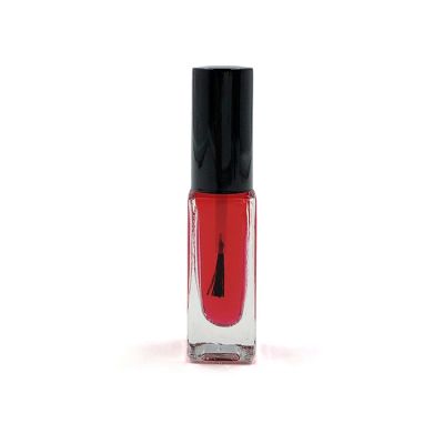 Rectangle 10ml square nail polish empty bottle with black cap 