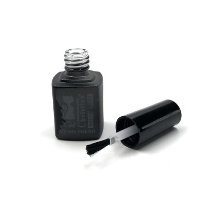 UV protected empty painted 8ml gel nail polish bottle with black lid 