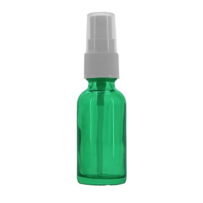 1 Oz Specialty Caribbean Green Boston Round Spray Bottle w/ Black Fine Mist Sprayer