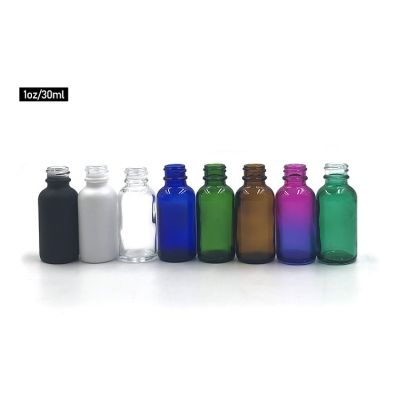 1oz 30ml colored Boston Round Glass Bottle