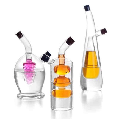 Double wall glass bottle Set 2 In 1 Bottles With Stoppers 