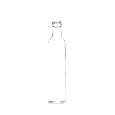 High End clear empty olive oil glass bottle with nozzle 
