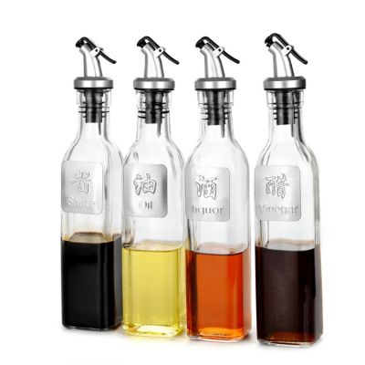 unique multiple volumes kitchen measuring control olive oil bottle with pourer 