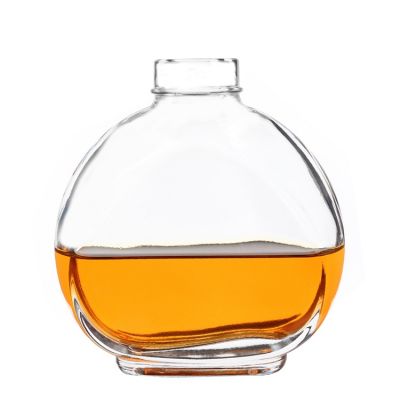 300ml flat round wine bottle wide mouth liquor bottle spirit bottle 