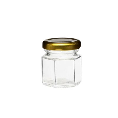 food grade 45ml honey glass jars with lids seal hermetic glass storage jars 