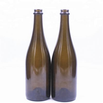 750ml antique green premium heavy sparkling wine bottle 