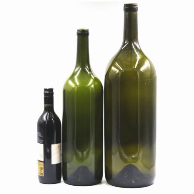 High quality 6L antique green wine glass bottle