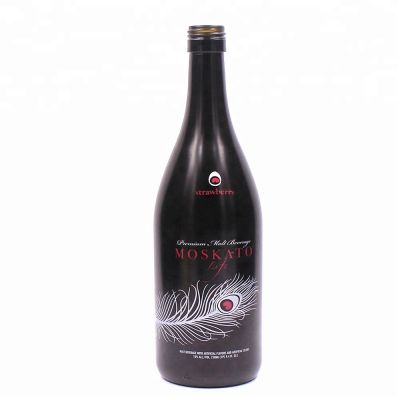 OEM accepted logo printed 750ml heavy burgundy wine bottle 