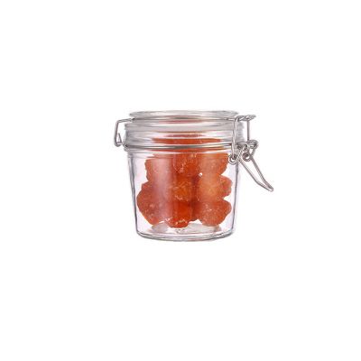 Food grade stocked 10 oz mini storage glass weed jar bottle with lid 