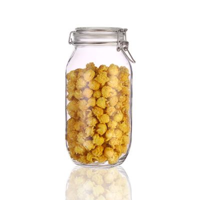 76oz Metal clip sealing round glass preserving jars price 