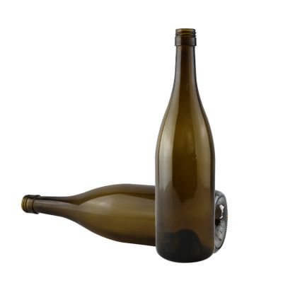 Chinese factory 750ml empty burgundy wine glass bottle in low price 
