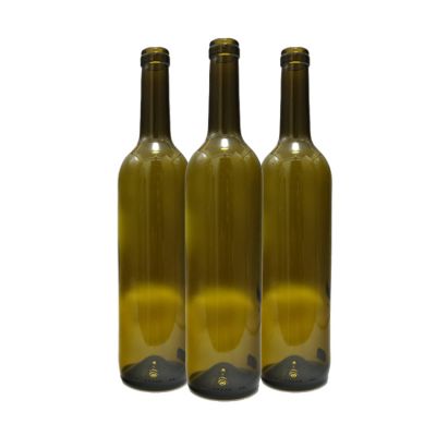 Fancy 750 Bordeaux red glass wine bottle on sale 