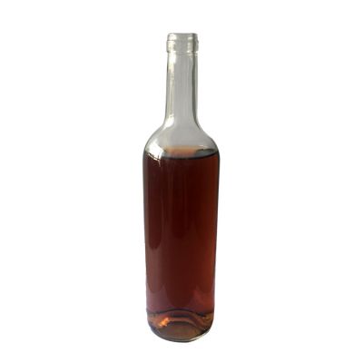 Premium regular stocked practical clear cork top glass wine bottle 750ml