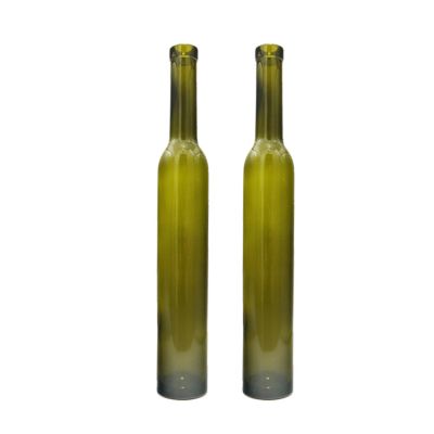 Antique green 375ml long neck ice wine glass bottle 