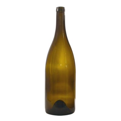 large size 1500ml burgundy  glass wine bottle with cork 