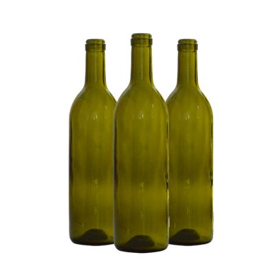 Cork Top 650ml Antique Green Green Glass Ginseng Wine Bottles For Sale