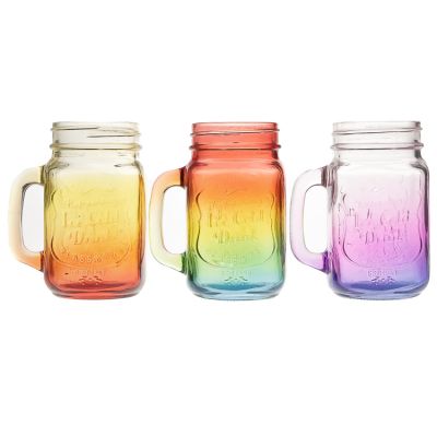 Original factory custom colors logo mason jar 480 ml led mason jar lights 16 oz mason candle jar 