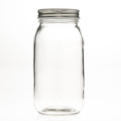 Large Capacity Food Storage Container Bottles 650 ml 22 oz Empty Glass Mason Jar Wholesale 