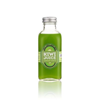 430ml 400ml Wide Mouth French Square Shape Clear Juice Storage Glass Bottle