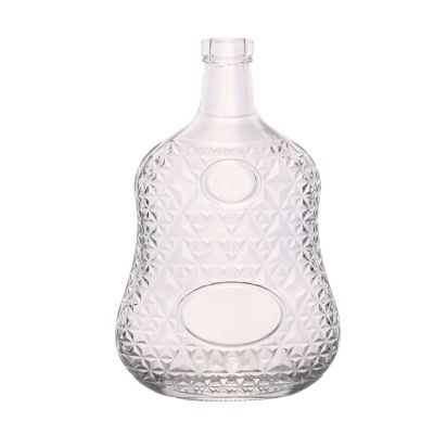 600ml Novelty decanter unique cello shaped fancy liquor glass wine bottles with cork 
