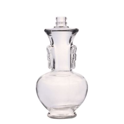 Decorative Unique Light Shape Glass Wine Liquor Bottle