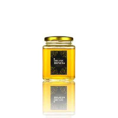 300 ml 10oz screw lid airtight square glass honey pickle jam storage jars 