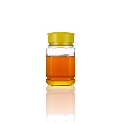 380ml french square honey jam glass jar with plastic screw lid 