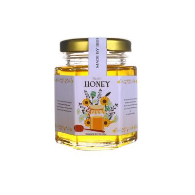 Food grade screw cap hexagon 3oz 100g 100ml mini spice jam honey glass jar