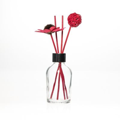 Cosmetic Aroma Scented Dispenser Bottles 100 ml 3oz Round Clear Fragrance Reed Diffuser Glass Bottles 