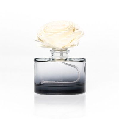 High Quality Crystal Round Unique Coloured Empty Diffuser Bottles 170ml 6oz Air Freshener Glass Bottle 