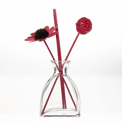 110ml 3.7oz Flat Shaped Room Fragrance Bottles Aromatherapy Perfume Reed Diffuser Glass Bottle 