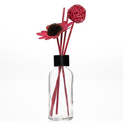 Bottles Supplier 100 ml Room Fragrance Bottle 4oz Round Empty Glass Perfume Diffuser Bottle with Screw Cap 
